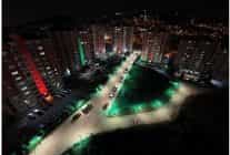 canik sokaklari tasarruflu aydinlatma sistemleriyle aydinlik ve guvenli