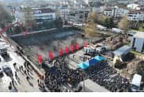 yeni ciftlik ulu camiinin temeli torenle atildi