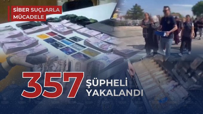 İçişleri Bakanlığı Duyurdu: 18 İlde Düzenlenen Siber Suç Operasyonlarında 357 Şüpheli Yakalandı, 194’ü Tutuklandı 1 HKR5PArbcAA6Cth